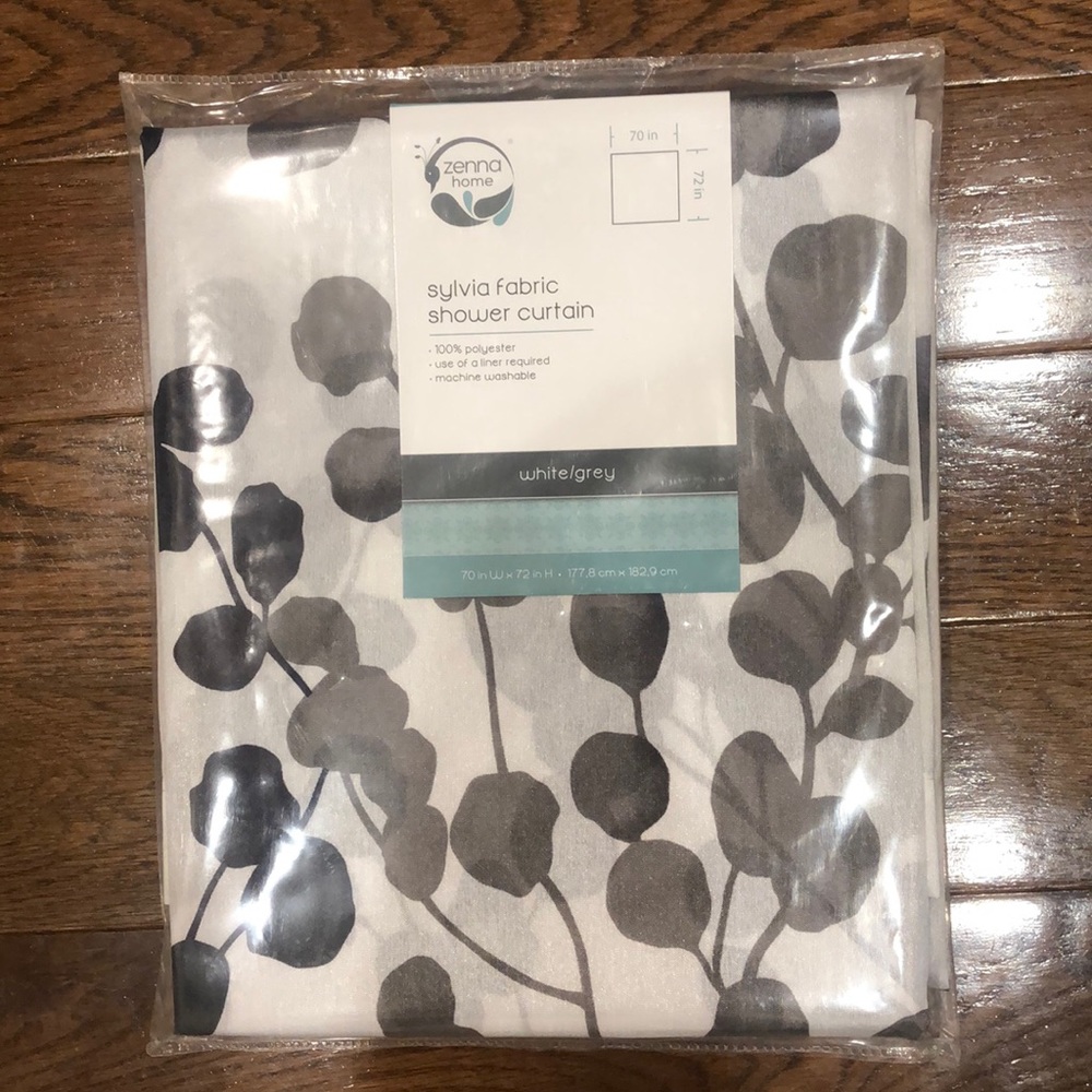 New zenna home sulcia fabric shower curtain